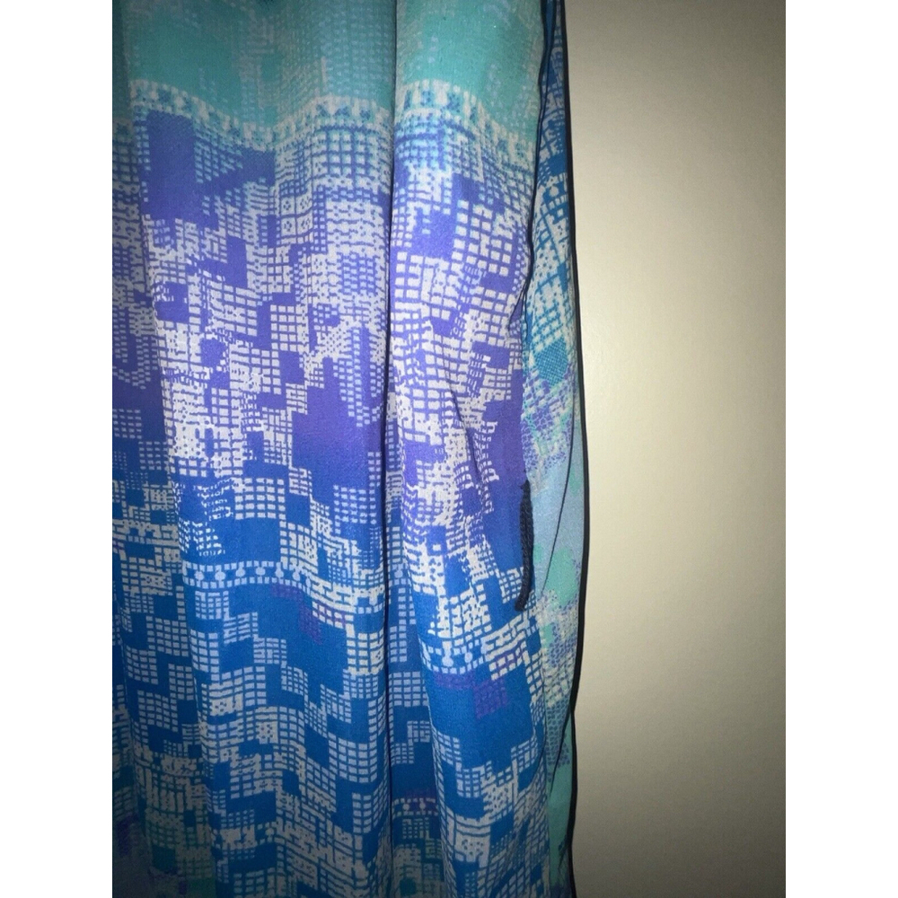 Jessica Simpson Dress Sleeveless Maxi Womens Size Small Blue Green Racerback - Picture 7 of 8